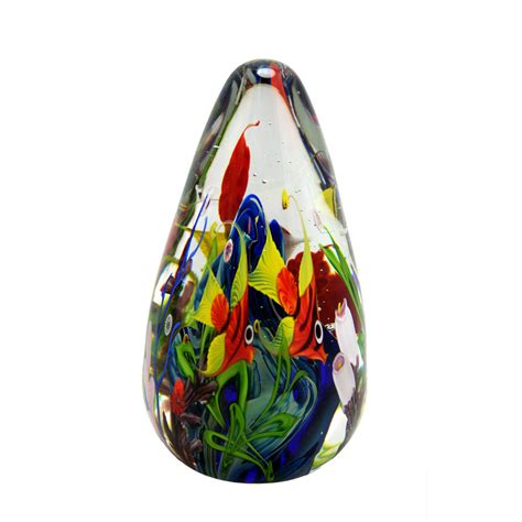 Coral Reef Egg By Mayauel Ward Art Glass Paperweight Artful Home