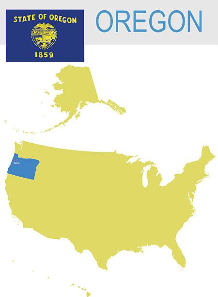 Detailed Map Of Oregon Illustrations Royalty Free Vector Graphics