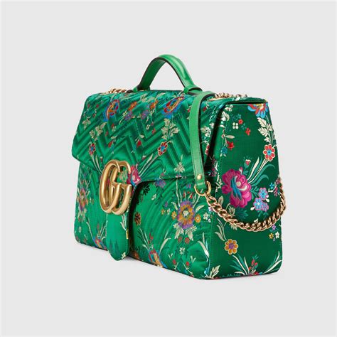 Gg Marmont Maxi Floral Jacquard Shoulder Bag Gucci Womens Handbags