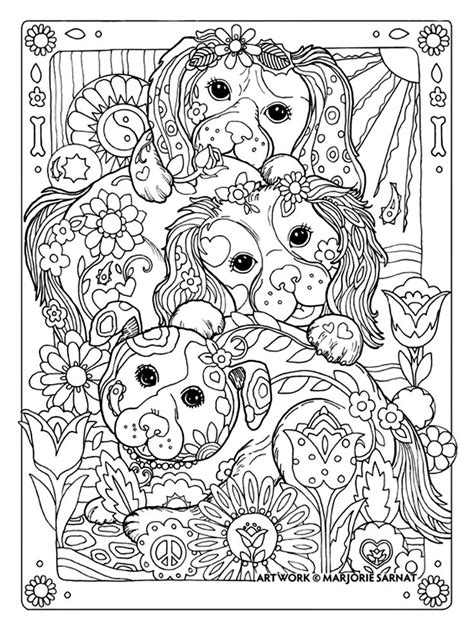 Marjorie Sarnat Dazzling Dogs Dog Coloring Book Free Adult Coloring