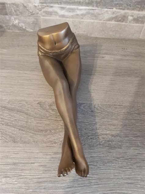 STUNNING EROTIC BRONZE Statue Naked Nude Female Legs Figurine Art