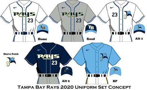 2020 Nike Rebrand Tampa Bay Rays Uniform Set Tampa Bay Rays