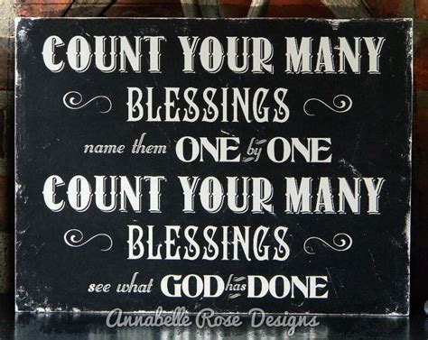 Count Your Many Blessings Plaque Distressed Typographic Etsy