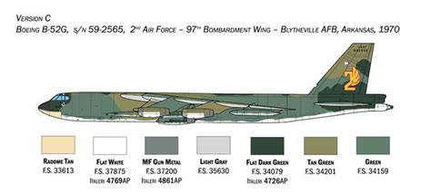 172 Italeri B 52g Stratofortress Bomber Plastic Model Kit