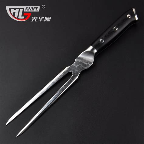 Damascus Barbecue Bbq Meat Fork Barbecue Stainless Steel Grill Tools