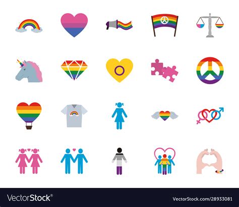 isolated lgtbi icon set design royalty free vector image