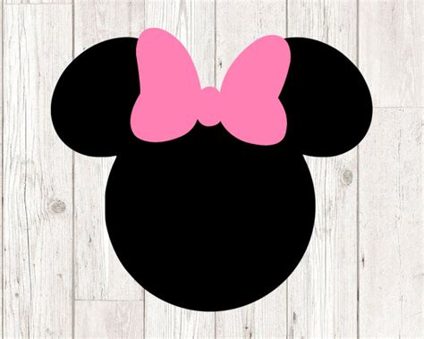 Minnie Mouse Head Svg Minnie Mouse Silhouette Svg Minnie Etsy Hong Kong