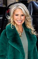 Christie Brinkley in Green Coat and Leather Pants - Out in NYC-12 ...