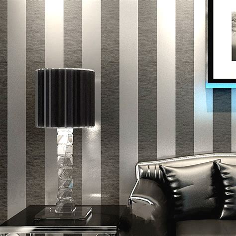 Modern Non Woven Wallpaper Living Room Tv Background Wall Paper Black