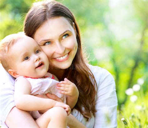 Mother And Baby Outdoor Stock Photo Image Of Lovely