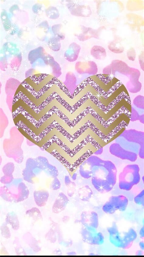 Pink Girly Love Heart Wallpaper Sparkle Wallpaper Iphone Background