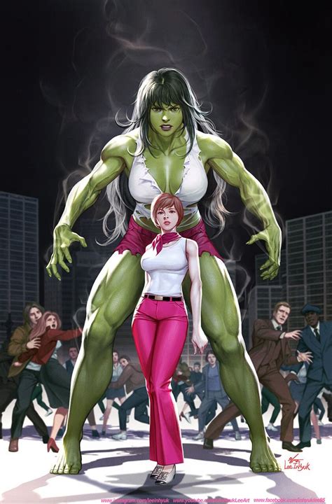 Immortal She Hulk 1 Variant Cover By In Hyuk Lee Homage To The Savage She Hulk By John Buscema