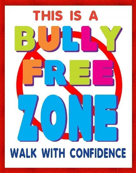 Create A Bully Free Zone Poster School Poster Ideas Bully Free Zone Bully Free Classroom