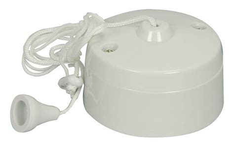 Pull Cord Switch 6a 1 Way Ceiling Mounted Switch For Bathroom Light