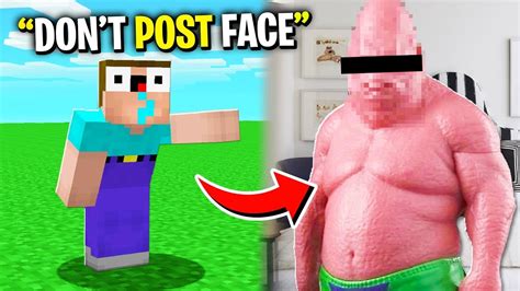 Noob Showed Face Reveal On Face Cam Minecraft Youtube
