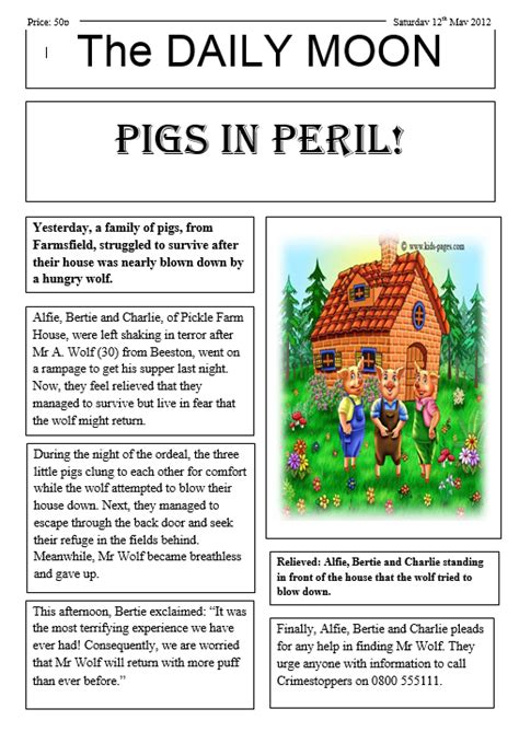 It brings the events in and around the world and the kids together and engages the kids. Year 5: Newspaper report writing - Bangkok Patana School