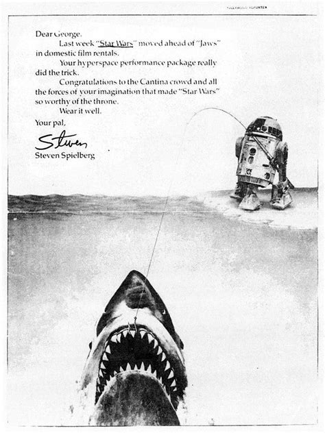 Steven Spielberg Ad When Star Wars Beat Jaws At Box Office