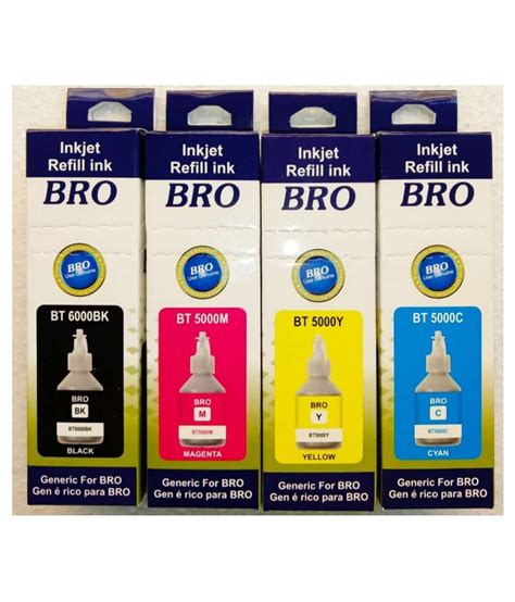 Kavox Brother Dcp T710w Multicolor Pack Of 4 Ink Bottle For Brother