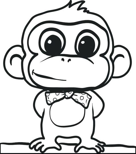 Cute Monkey Coloring Pages At Free Printable