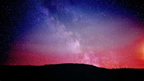 Starry Night Sky Scenery Horizon 4k 6927 Wallpaper