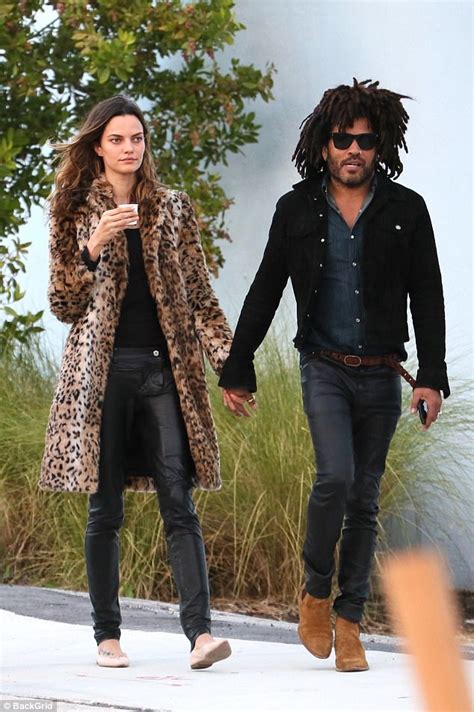 Lenny Kravitz Packs On The Pda With Mystery Woman Daily Mail Online