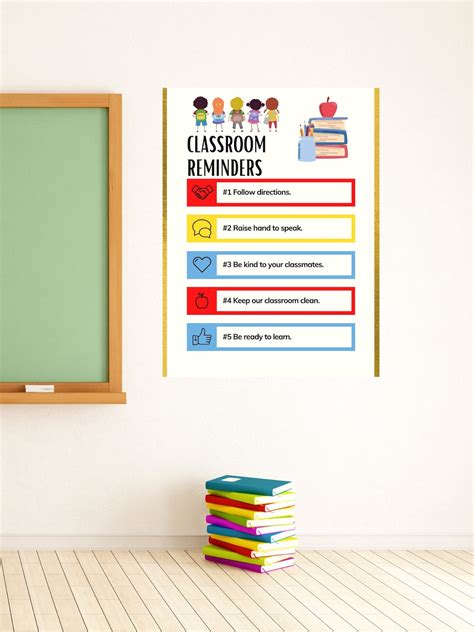Classroom Reminders Poster Instant Download Pdf Etsy Uk