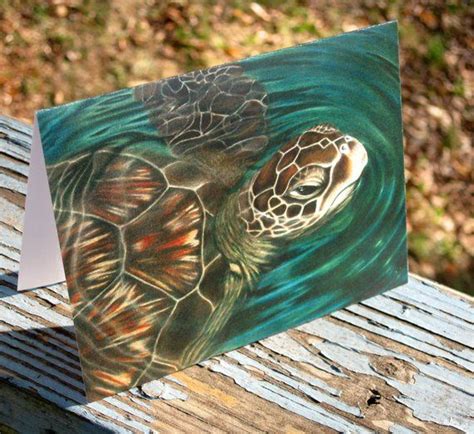 Sea Turtle Art Greeting Card Etsy Turtle Art Sea Turtle Art Sea