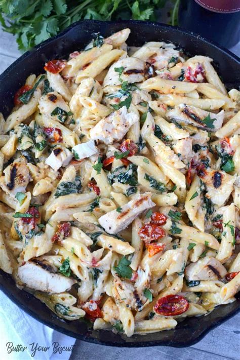 This is one of my favorite recipes not only to if you haven't made anything in your instant pot yet, then this instant pot tuscan chicken pasta is the. Tuscan Chicken Pasta Recipe - Butter Your Biscuit