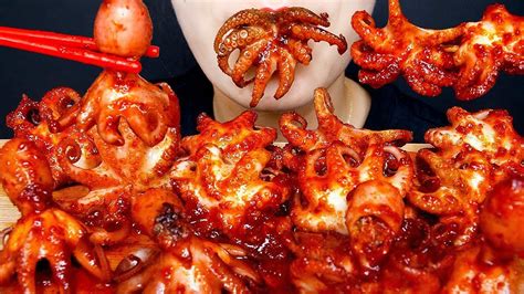 Asmr Mukbang Spicy Webfoot Octopus Eating Show Youtube