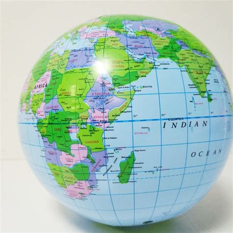 1 adet 40CM şişme dünya küre haritası topu yumuşacık oyuncaklar erken