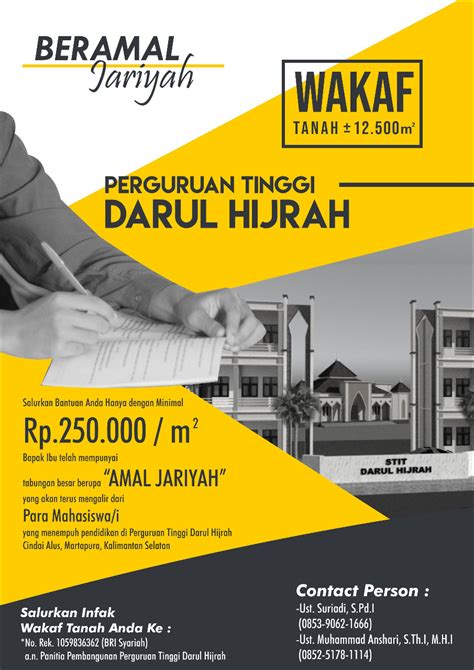 Open Donasi Wakaf Tanah Perguran Tinggi Darul Hijrah