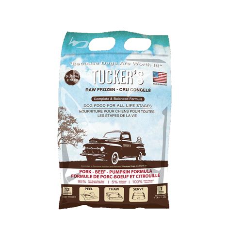 It can be counted as a carb, and used in conjunction with rice, or alone. Tucker's Pork, Beef, Pumpkin Dog Food - 6 LB - Bend Pet ...