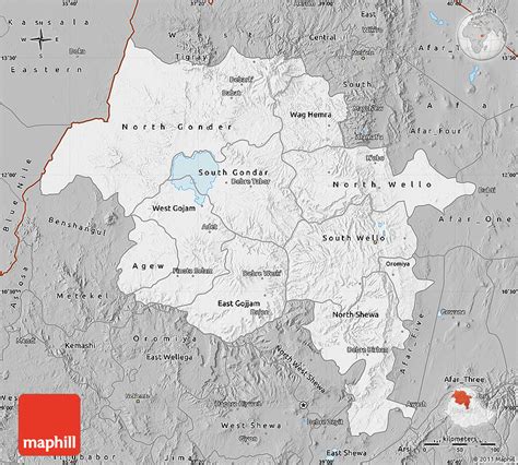 Gray Map Of Amhara