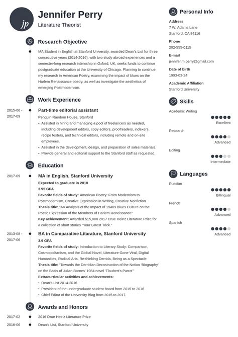 It's a short overview that gets attention. scholarship resume example template primo | Resume templates, Resume examples, Job resume examples