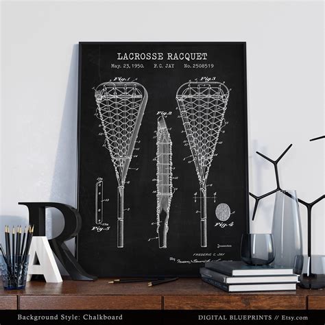 Lacrosse Racquet Patent Print Lacrosse Blueprint Art Etsy