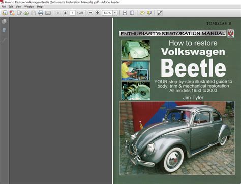 How To Restore Volkswagen Beetle Enthusiasts Restoration Manuals