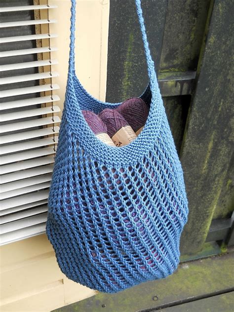 Knit weightless produce bag free knitting pattern. Lovely free lace knitting patterns. This market bag will ...