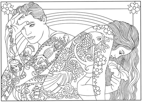 Some of the coloring page names are disney princess belle, skull sugar couples love sugar, poster fairy art large 11 x 14 size por, cute anime couple click on the coloring page to open in a new widnow and print. Adult Coloring Pages - coloring.rocks!