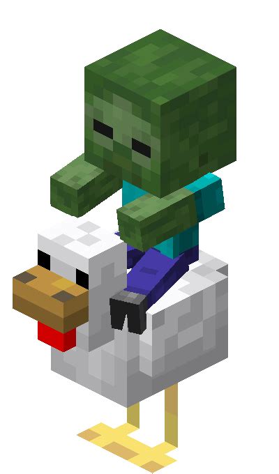 Minecraft Baby Zombie Riding Chicken