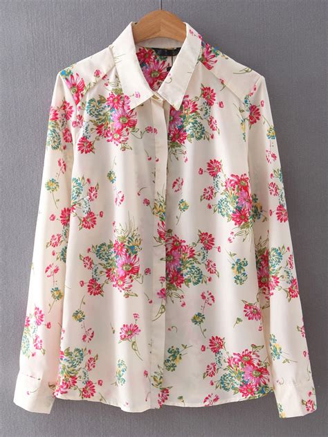 Floral Print Shirt Shein Sheinside