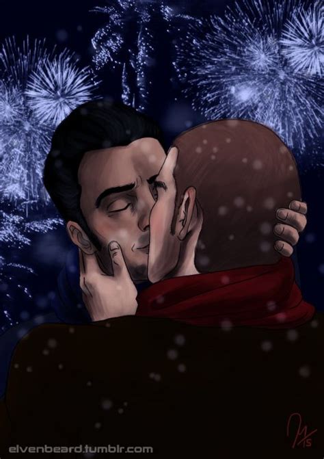 Elvenbeard Mass Effect New Years Kiss Kaidan Alenko