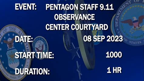 Dvids Video 2023 Pentagon Staff Memorial Observance Of September 11th