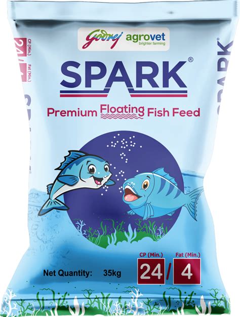 Imc Godrej Spark Premium Floating Fish Feed 243 4mm 35kg Packaging