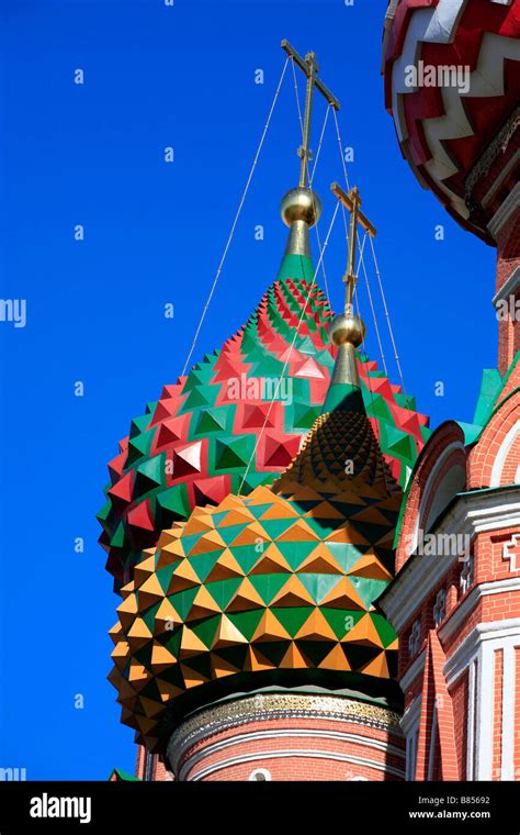 Domes Of The Saint Basil S Cathedral At The Red Square In Moscow