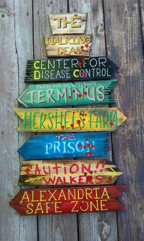 The Walking Dead Direction Sign Made By Devcodesigns Walking Dead