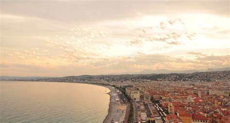 Sunset In Nice France Editorial Stock Image Image Of Clock 47464549