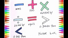Draw And Learn Mathematical Symbols | For Kids Educational Video - YouTube