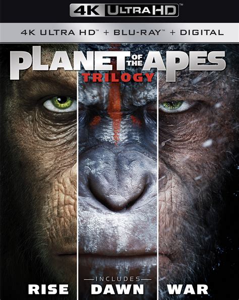 Planet Of The Apes Trilogy Includes Digital Copy 4k Ultra Hd Blu Ray