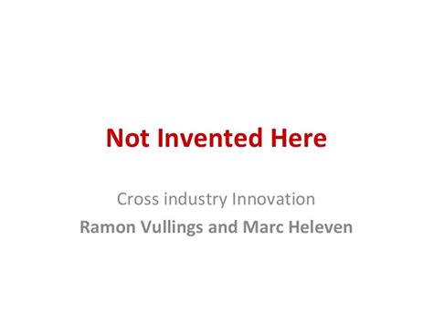 Not Invented Here Book Summary By D Shivakumar