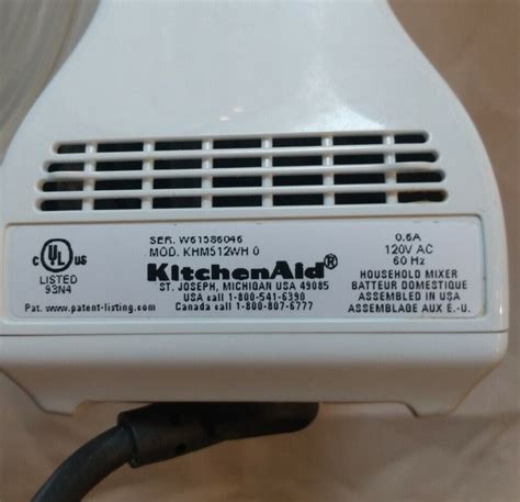 Kitchenaid Khm512wh 5 Speed Corded Handmixer Hand Mixer White With